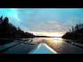 sunset on the willapa indoor rowing scenery