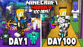 I Survived 100 Days in ALL THE MODS 9 in Hardcore Minecraft!