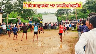 Hukumpetta v/s pedhabayilu Ravi team. volleyball betting match Hkp local chinthalaveedhi ground