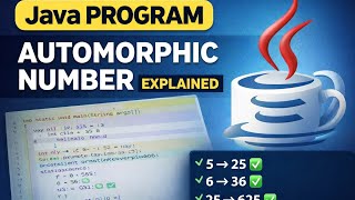 Automorphic number in java using methods for beginners
