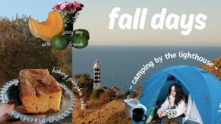 fall days in my life | trying a pumpkin recipe + camping by a lighthouse