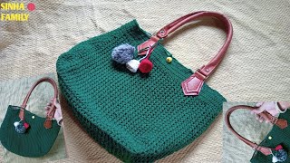 how to make an easy crochet bag for beginners.. hindi tutorial 🌼