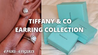 Stunning 3ct TIFFANY \u0026 CO Diamond Stud Earrings + my earring collection