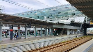 Announcements at Adler railway station.