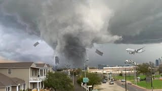 Massive Tornado in Texas! Multiple Tornadoes Scared People in El Campo and hit Houston, TX