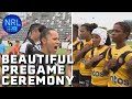 Kiwi Fern's intense Haka and beautiful National Anthem renditions: PNG v New Zealand | NRL on Nine