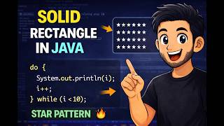 Solid Rectangle Pattern in Java | Star Pattern Using Nested Loops 🔥