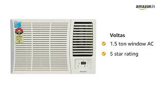 Voltas 1 Ton 5 Star Window AC (Copper 125 DY/125 DZA)