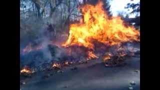 Epic Leaf Burning Explosion