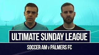 Soccer AM v Palmers FC | Horrific broken nose tackle!