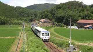 鉄道のある風景 空梅雨の奥出雲おろち号(15周年記念マーク) 往路 (16-June-2013)