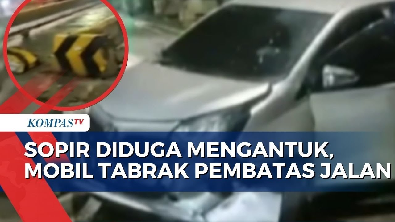 Pengemudi Tiba-Tiba Kehilangan Kendali, Minibus Tabrak Beton Pembatas ...