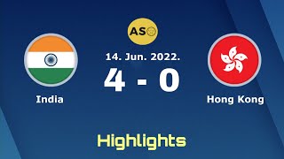 India Vs Hong Kong | 4 - 0 | Asian Cup Qualification 2022 highlights