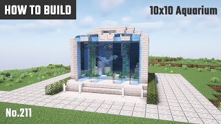 マイクラ建築：おしゃれな水槽の作り方。10x10ブロックで簡単に。No.211【Minecraft】