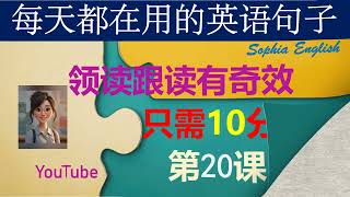 20 每天都用的英语句子 学会了够用一生学英语 初级口语听力必备 索菲亚英文 第二十集