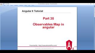 Part-35 : Observable Map in angular | Angular 8 tutorials