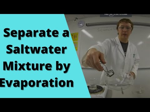 How can you separate salt from a solution of salt and water?