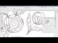 【illustrator】イラレで花柄かいてみた パスひき編