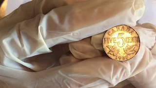 AMAZING Roll of George V CANADA NICKELS!  1920s 1930s Untouched!