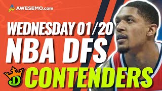 DRAFTKINGS NBA DFS PICKS TODAY | Top 10 ConTENders Wed 1/20 | NBA DFS Simulations