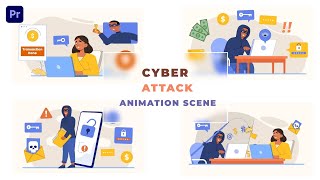 Premiere Pro Template For Cyber Attack Animation Scene