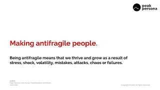 Making antifragile people