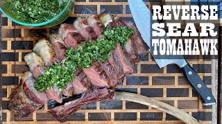 Reverse Seared Tomahawk with Chimichurri #Shorts