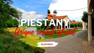 Piestany - the largest health resort in Slovakia. SPA Island. Walking Tour.