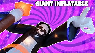 Giant Inflatable Inside Our House! 11ft Pointing Reaper Halloween Blow Up Airblown Gemmy Inflatables