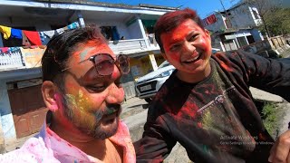 Holi celebration at my Home | Ghar Ghar Holi Milan | The pahadi nomad