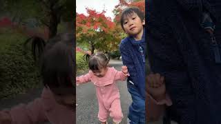 初めて紅葉狩り　#family #japantravel