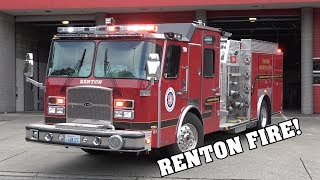 [RENTON FIRE DEPARTMENT] - Engine 11, Ladder 11 & Medic 5 King County Medic One responding!