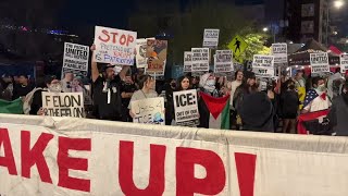 Protesters attend First Friday in Downtown Phoenix