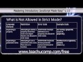 JavaScript Training Tutorial What is Not Allowed in STRICT Mode?