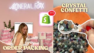 Packing Orders for my Crystal Shop - Small Business Vlog 013 - Mineral Fox Gems