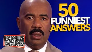50 Funniest Answers & Moments With Steve Harvey On FAMILY FEUD
