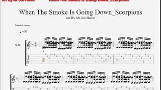 When The Smoke Is Going Down Scorpions Slow Rock  Fingerstyle Arr By Mr Joe Halim FREE TAB