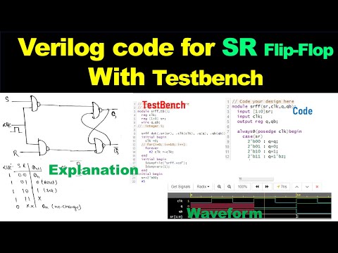 Verilog Code For SR FLIP FLOP With Testbench - YouTube