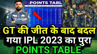 IPL 2023 Today Points Table । DC vs GT After Match Points Table । IPL 2023 points table। GT vs DC