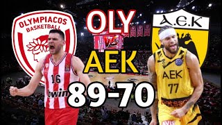 Olympiacos - AEK 89-70 | Basket League Highlights Round 16 (26/1/2025)