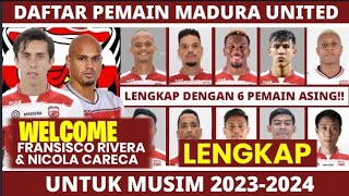 DAFTAR LENGKAP PEMAIN MADURA UNITED UNTUK MUSIM 2023- 2024 | MADURA UNITED SKUAD 2024