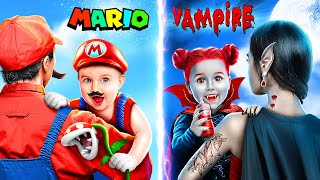 Transformation de Super Mario Transformation dans la Vraie Vie! Relooking Vampire!