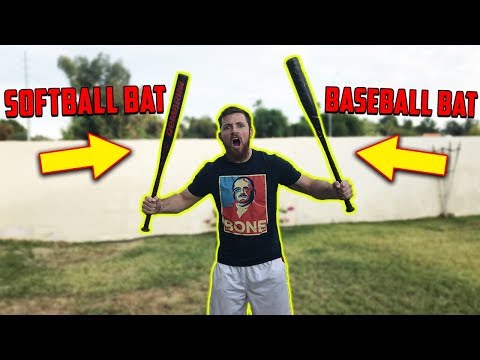 Is A Baseball Bat Better Than A Softball Bat? IRL Challenge Is A Baseball Bat Better Than A Softball Bat? IRL Challenge