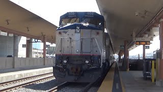 Amtrak and Metrolink trains arriving and departing LA Union Station