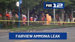 Roads closed as crews respond to ammonia leak at Townsend Farms in Fairview
