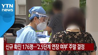 [YTN 실시간뉴스] 신규 확진 176명...'2.5단계 연장 여부' 주말 결정 / YTN