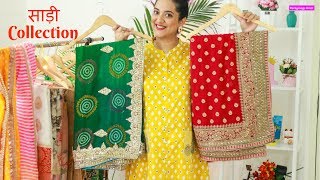 My साड़ी  Collection | Silk floral linen बंधेज गोटापत्ती Zari work साड़ियाँ #InsideMyWardrobe EP05