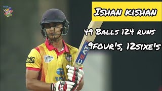 Ishan kishan 100 of 42 ball with shikhar dhawan at RSXI vs NHXI at wankhede stadium mumbai