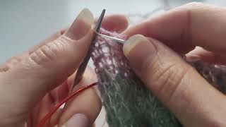 Half fisherman's rib - left leaning double decrease