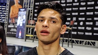 RYAN GARCIA ON TAGOE'S PREFIGHT SMACK TALK "HE'S PUTTING A LOT OF PRESSURE ON HIMSELF...WE'LL SEE!"
